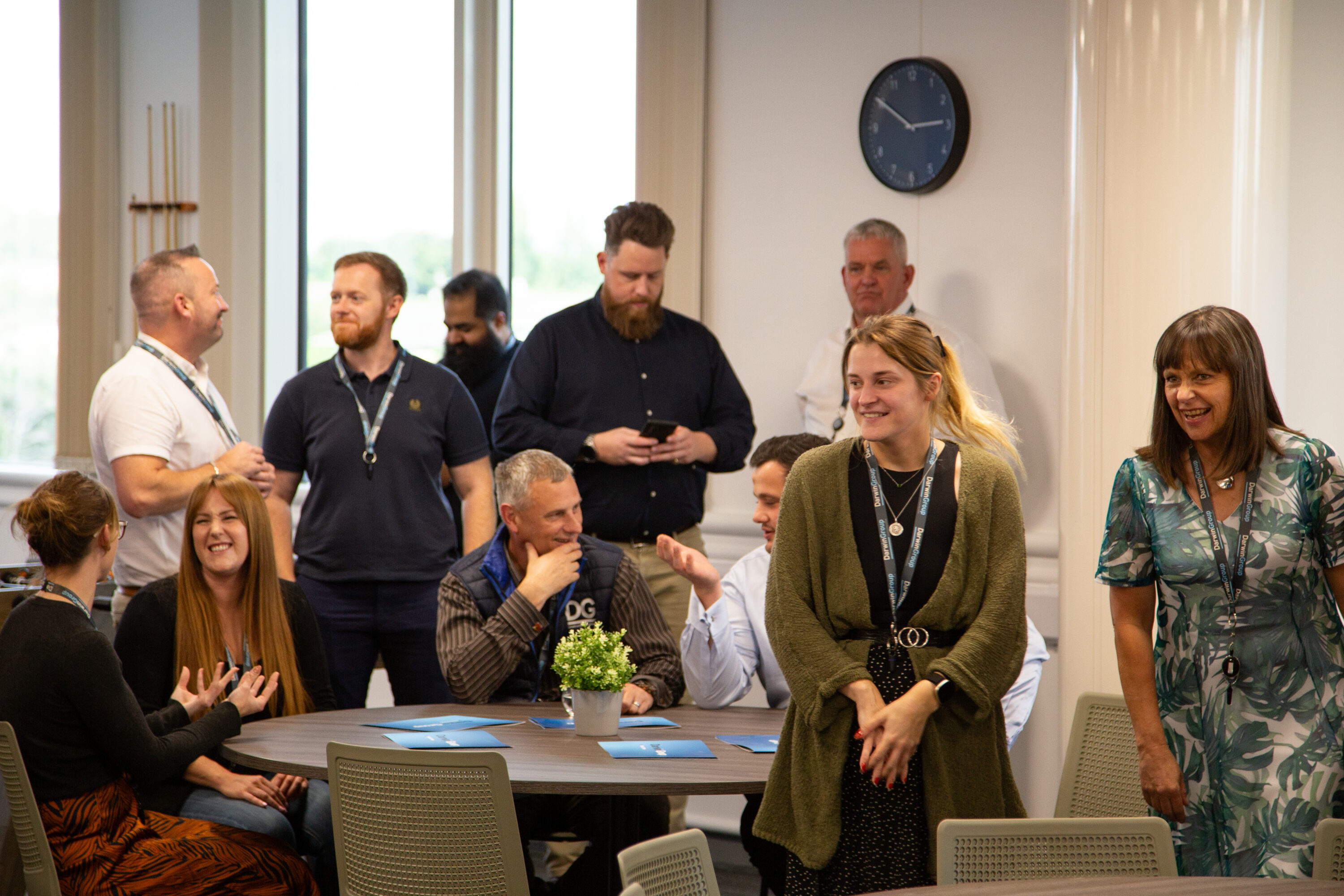 Members of the Darwin Group team gathered in the company's staff hub